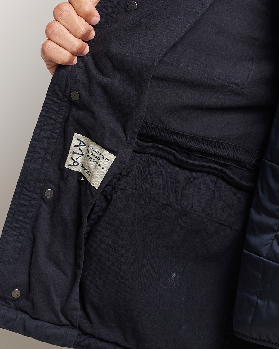 Homme | Manteaux Et Vestes | Aspesi | Lined Cotton Field Jacket Navy