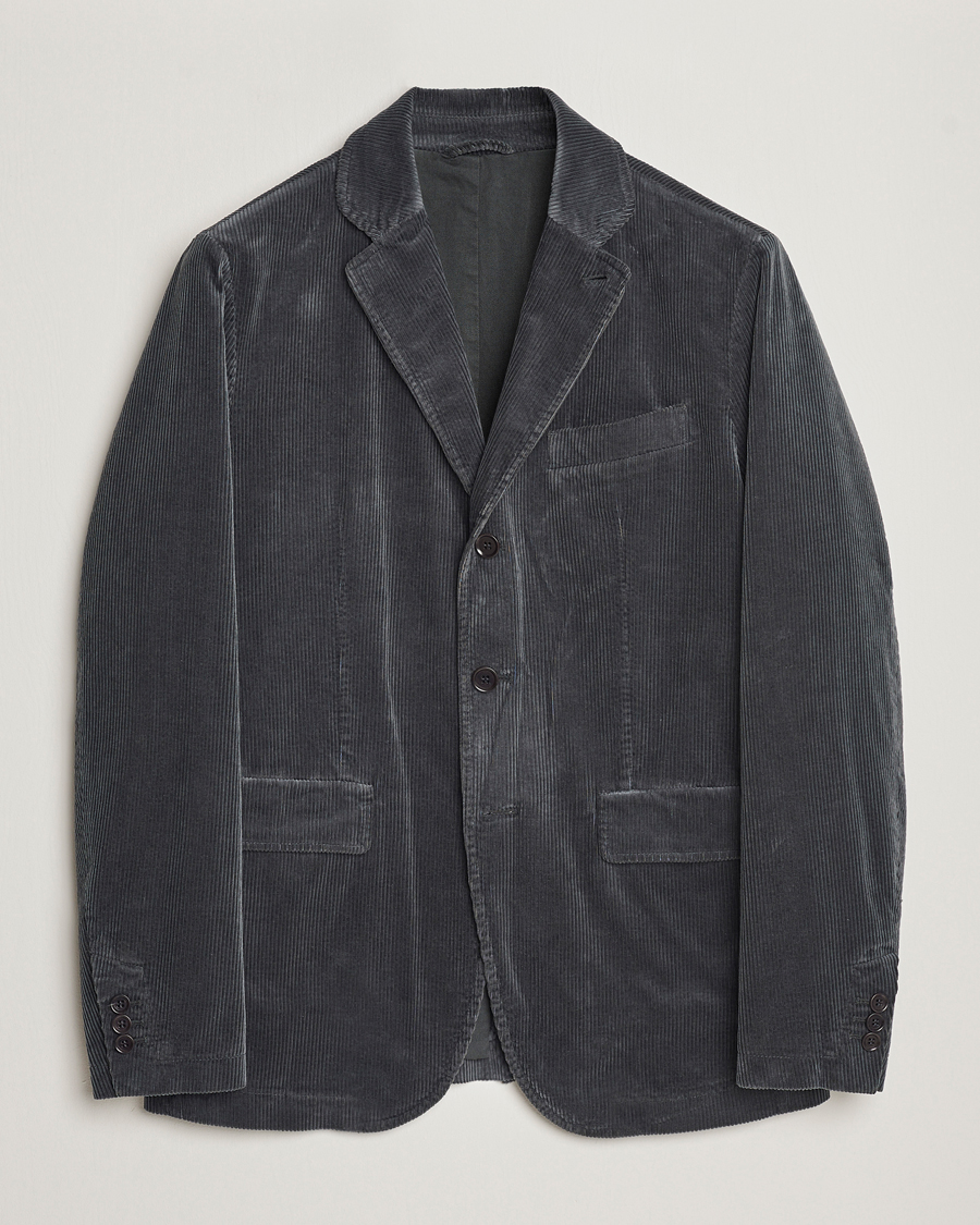 Homme | Blazers | Aspesi | Corduroy Blazer Charcoal
