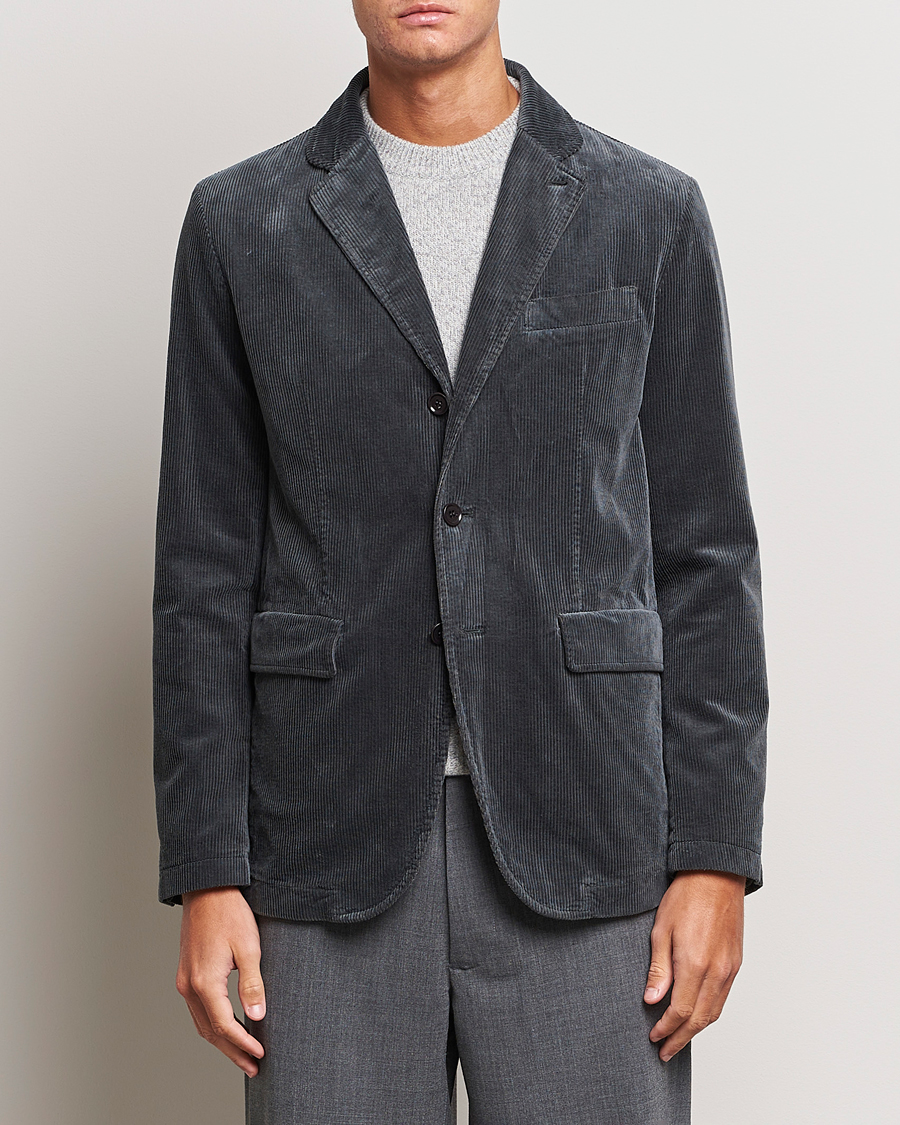 Homme | Blazers | Aspesi | Corduroy Blazer Charcoal