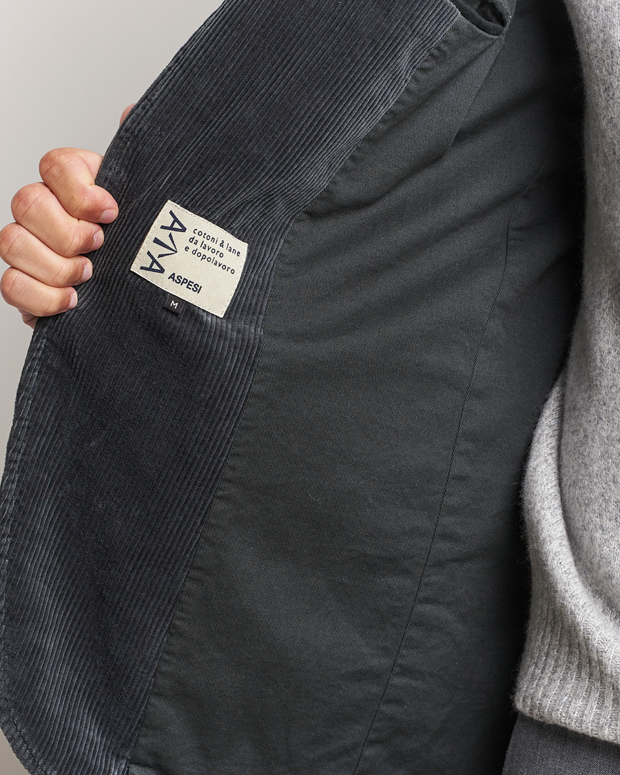 Homme | Blazers | Aspesi | Corduroy Blazer Charcoal