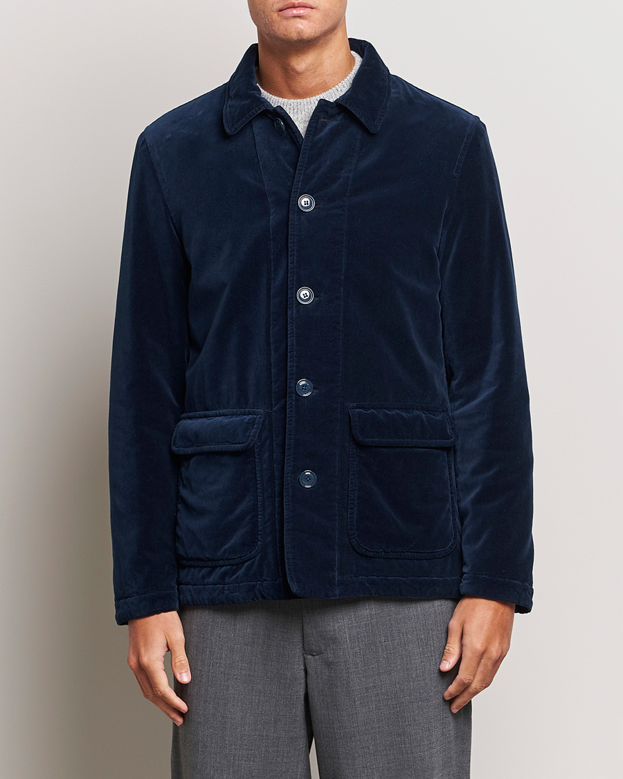 Homme | Manteaux Et Vestes | Aspesi | Tadao Corduroy Jacket Navy