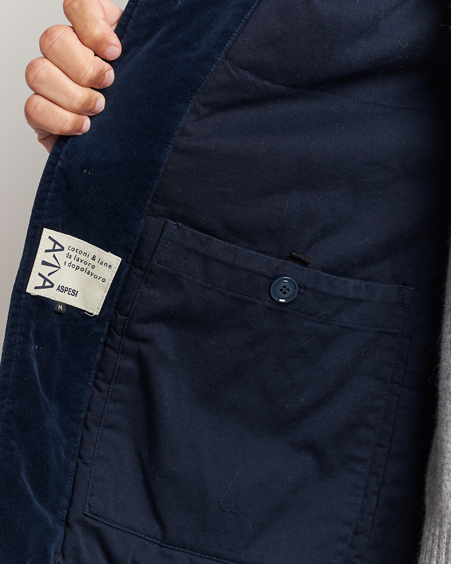 Homme | Manteaux Et Vestes | Aspesi | Tadao Corduroy Jacket Navy
