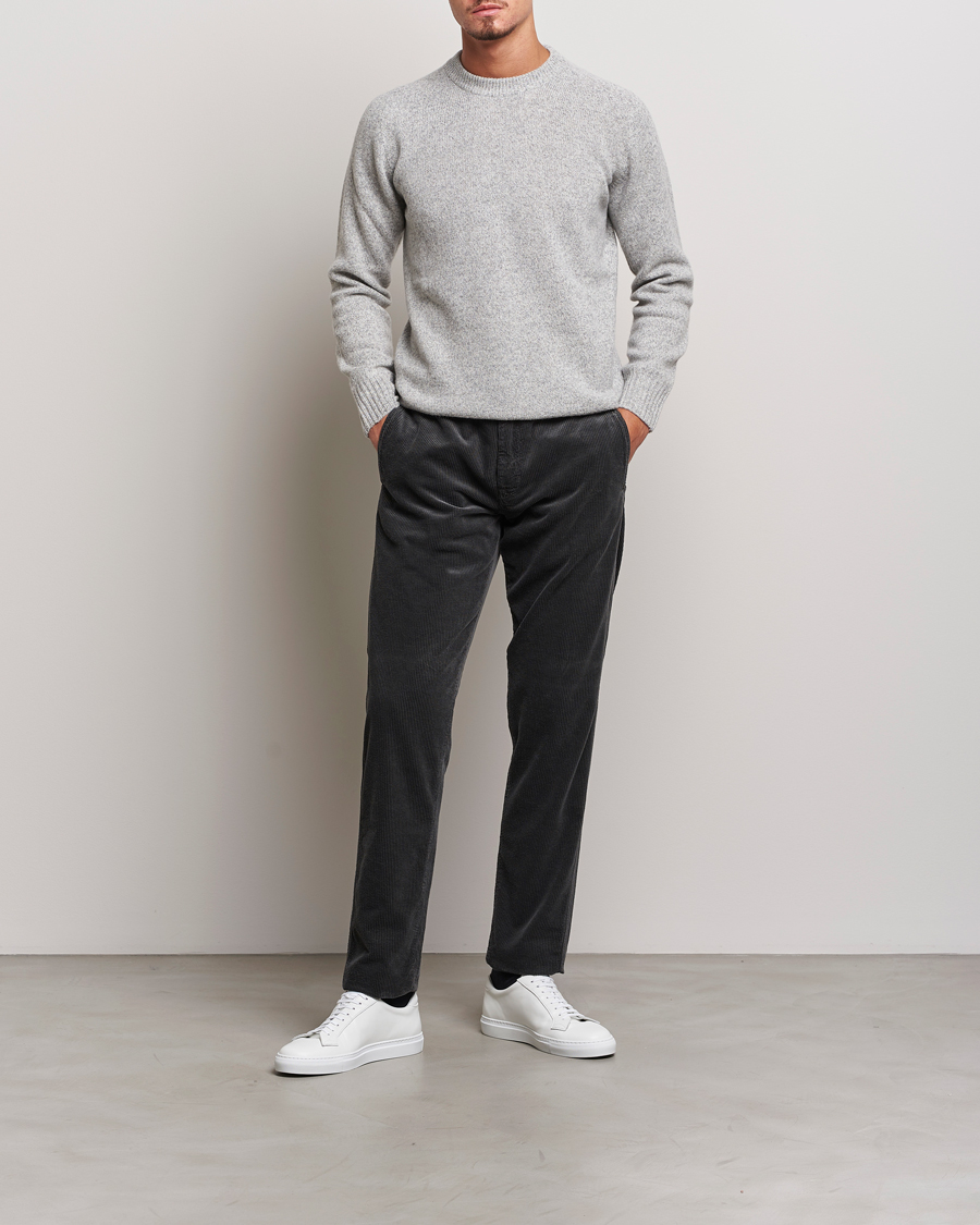 Homme | Pantalons | Aspesi | Drawstring Corduroy Trousers Charcoal