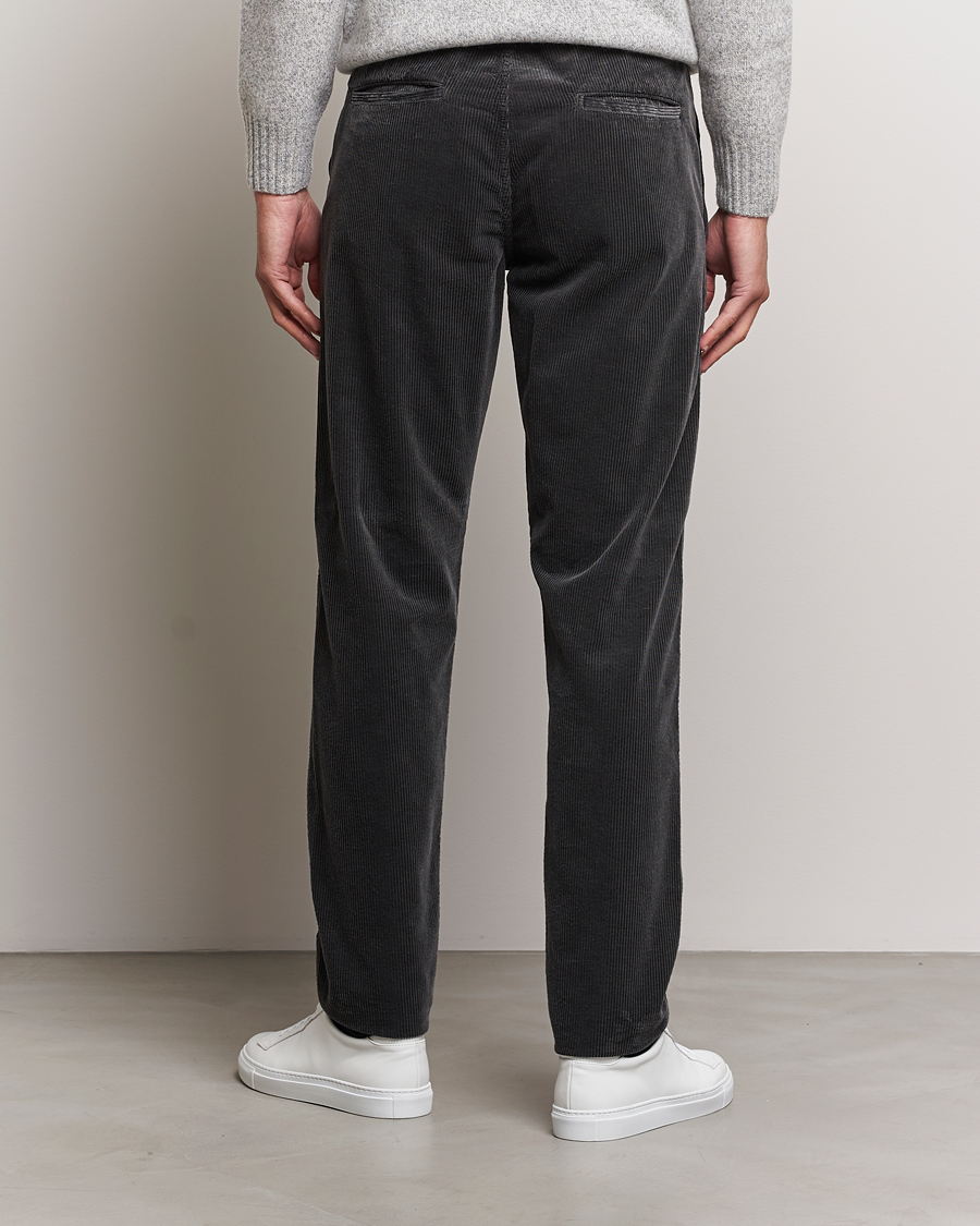 Homme | Pantalons | Aspesi | Drawstring Corduroy Trousers Charcoal