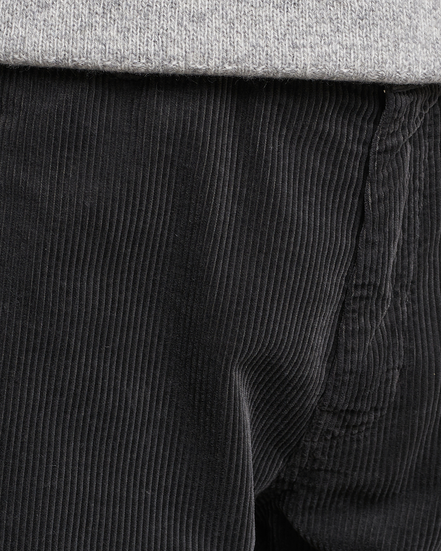 Homme | Pantalons | Aspesi | Drawstring Corduroy Trousers Charcoal