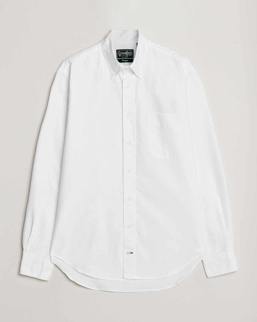Homme | Chemises | Gitman Vintage | Button Down Oxford Shirt White