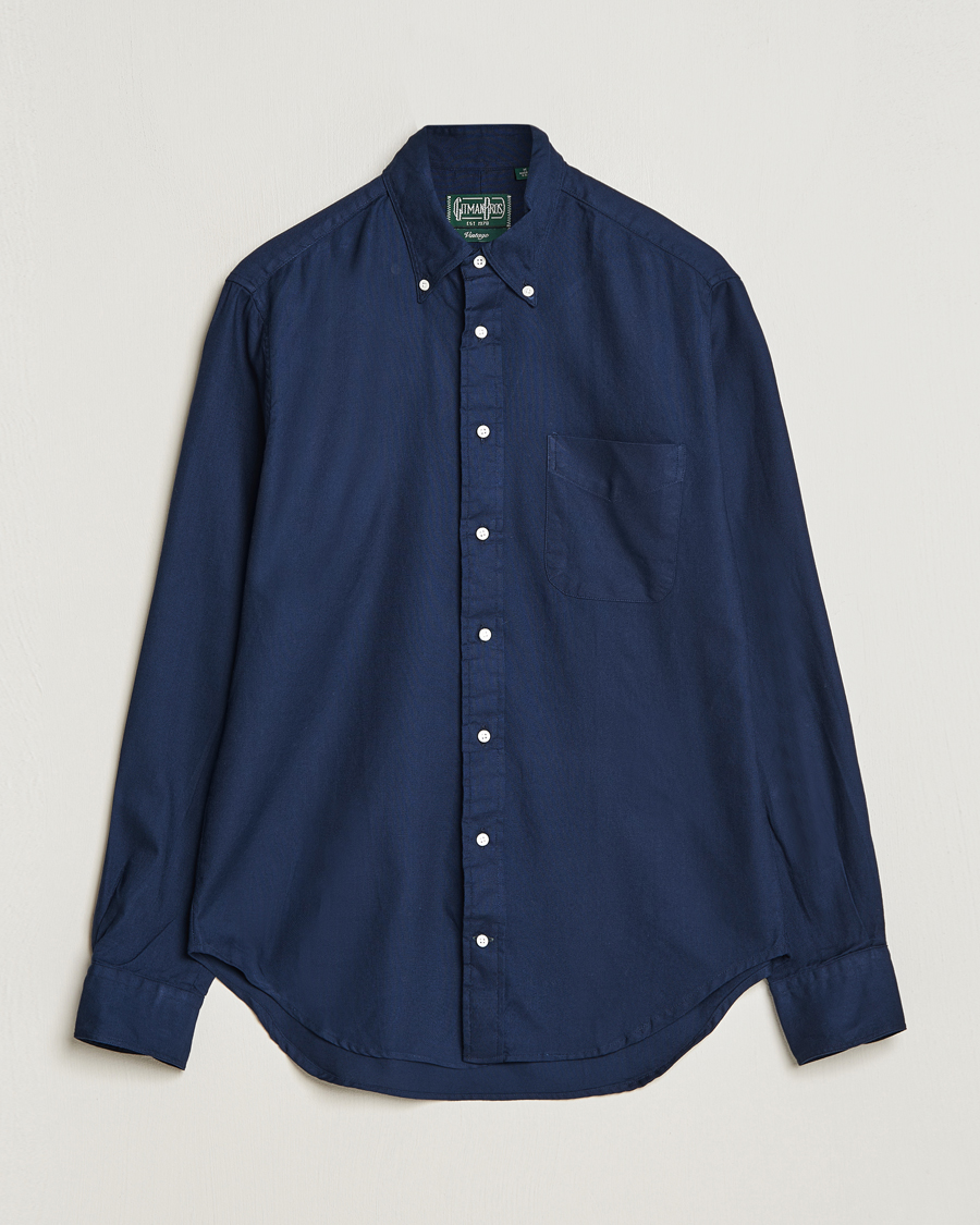Homme | Chemises | Gitman Vintage | Button Down Hopsack Shirt Navy
