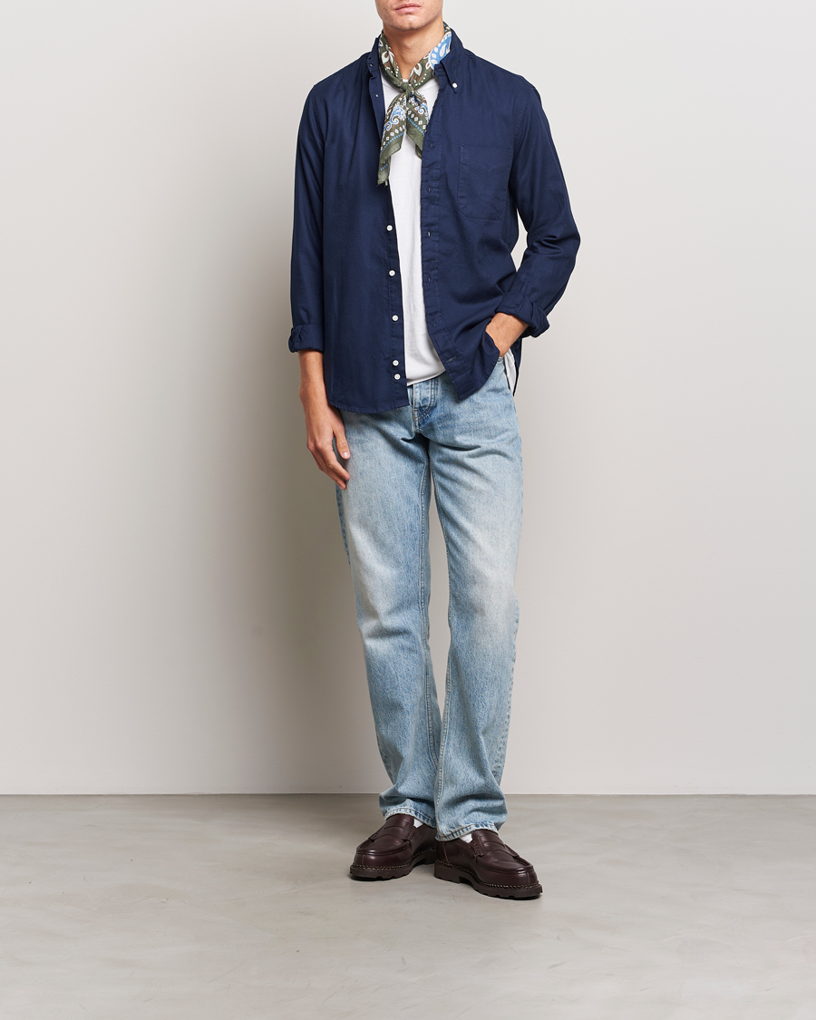 Homme | Chemises | Gitman Vintage | Button Down Hopsack Shirt Navy