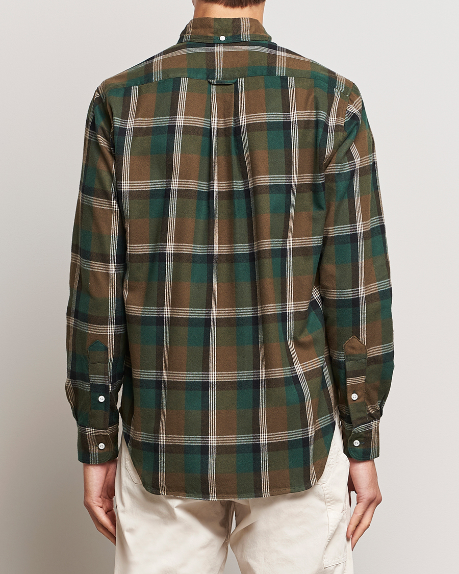 Homme | Chemises | Gitman Vintage | Button Down Shaggy Flannel Shirt Olive Check