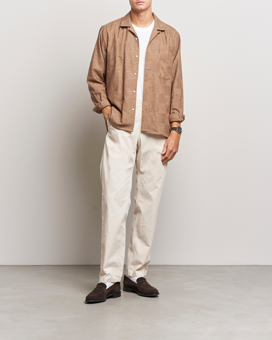 Homme | Chemises | Gitman Vintage | Brushed Patchwork Camp Shirt Tan