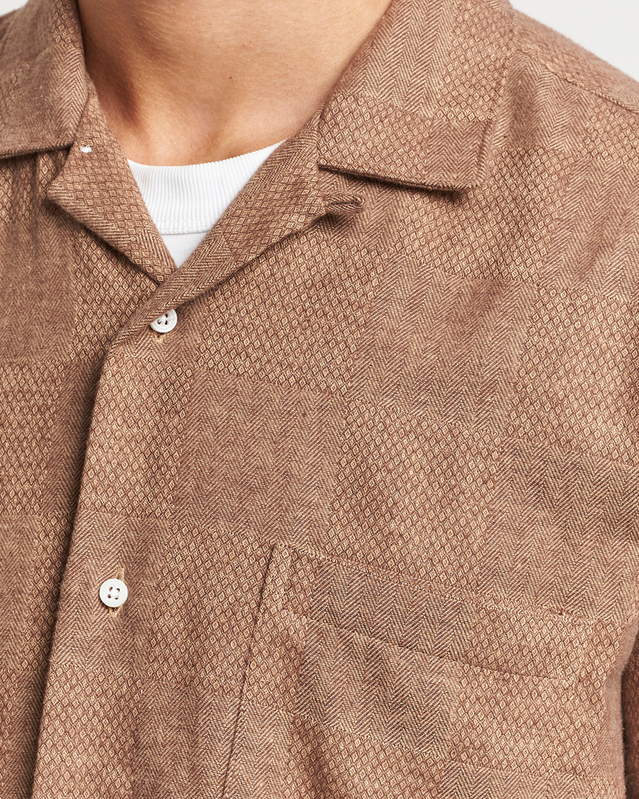 Homme | Chemises | Gitman Vintage | Brushed Patchwork Camp Shirt Tan