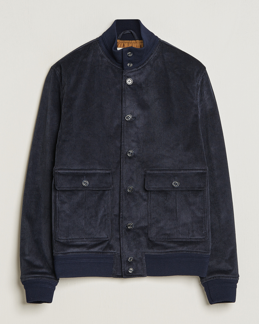 Homme | Manteaux Et Vestes | Valstar | Corduroy Padded Valstarino Navy
