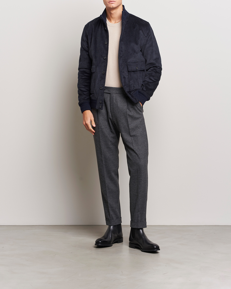 Homme | Manteaux Et Vestes | Valstar | Corduroy Padded Valstarino Navy