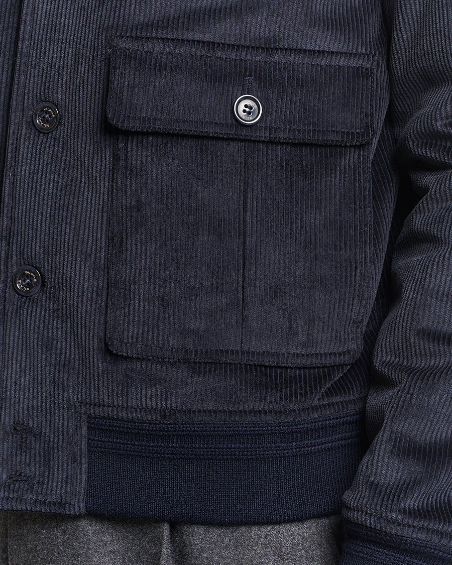 Homme | Manteaux Et Vestes | Valstar | Corduroy Padded Valstarino Navy