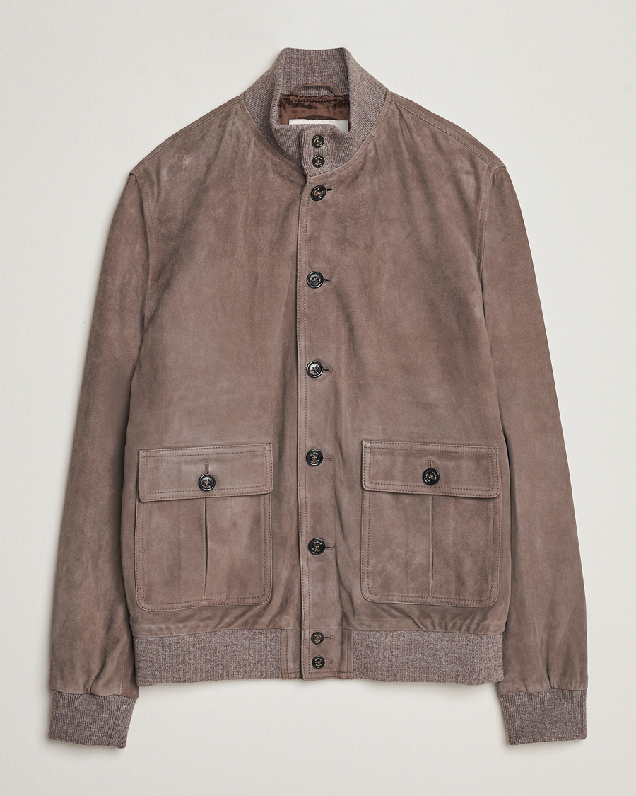 Homme | Manteaux Et Vestes | Valstar | Valstarino Suede Jacket Stone