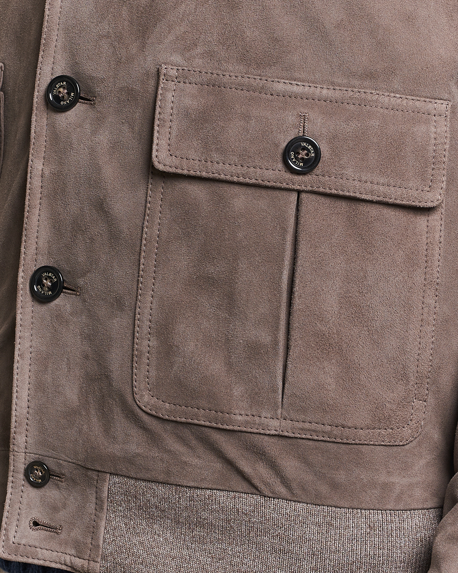 Homme | Manteaux Et Vestes | Valstar | Valstarino Suede Jacket Stone