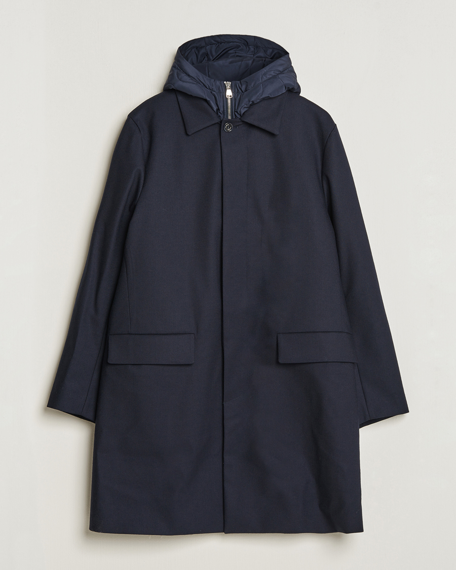 Homme | Manteaux Et Vestes | Valstar | Waterproof 2-in-1 Flannel Overcoat Navy