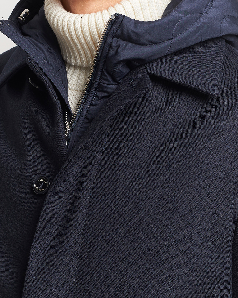 Homme | Manteaux Et Vestes | Valstar | Waterproof 2-in-1 Flannel Overcoat Navy