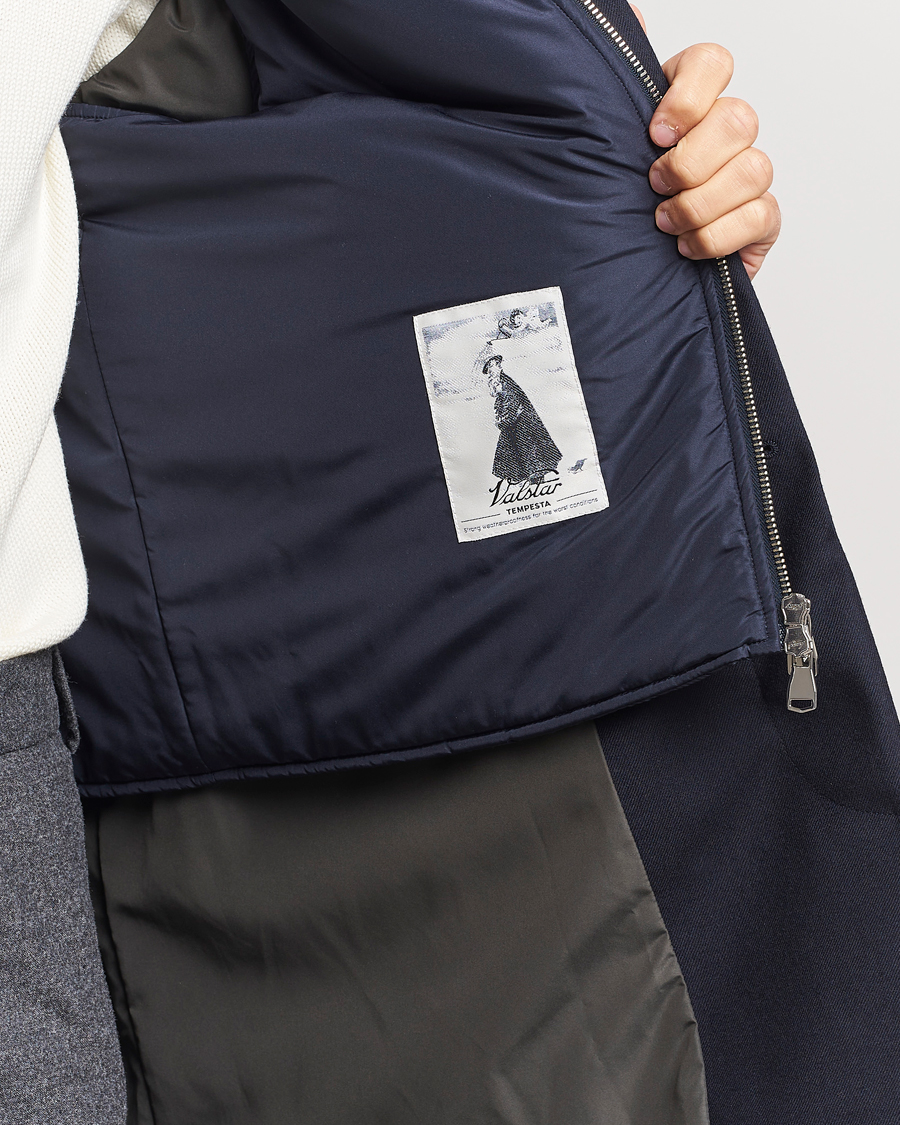 Homme | Manteaux Et Vestes | Valstar | Waterproof 2-in-1 Flannel Overcoat Navy