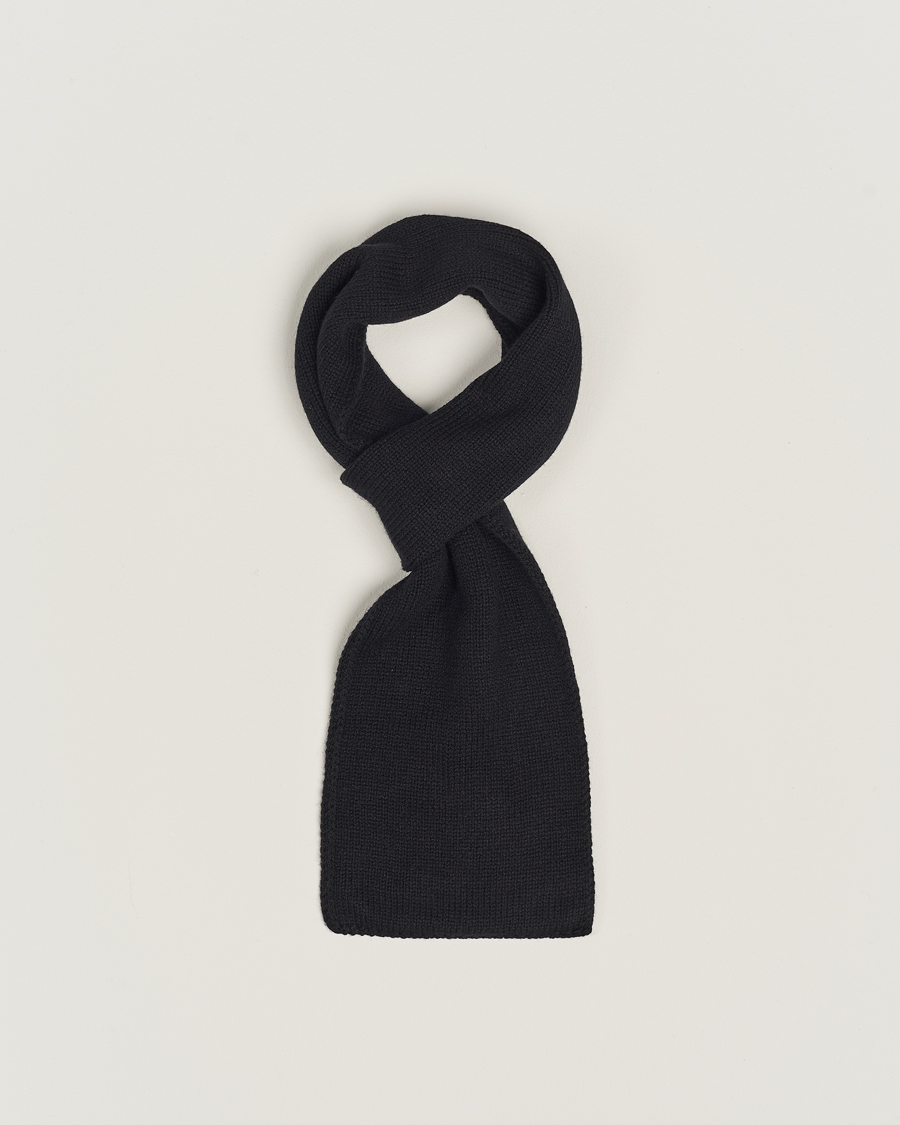 Homme | Piacenza Cashmere Short Loop Cashmere Scarf Black | Piacenza Cashmere | Short Loop Cashmere Scarf Black