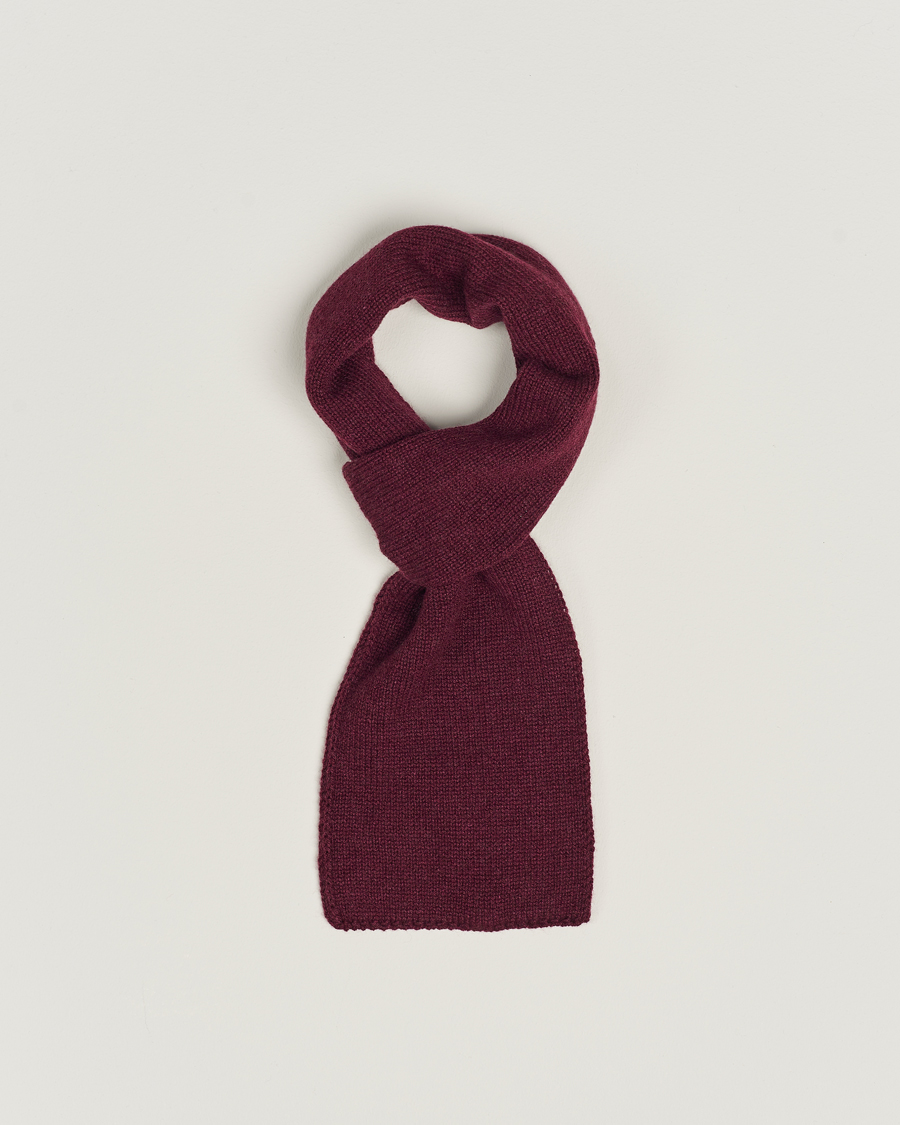 Homme | Piacenza Cashmere Short Loop Cashmere Scarf Burgundy | Piacenza Cashmere | Short Loop Cashmere Scarf Burgundy