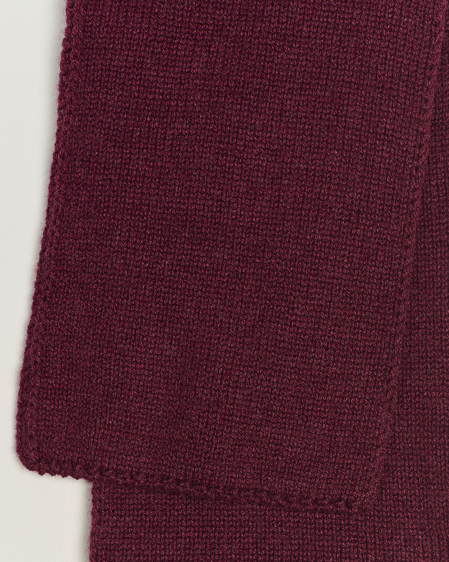 Homme | Piacenza Cashmere Short Loop Cashmere Scarf Burgundy | Piacenza Cashmere | Short Loop Cashmere Scarf Burgundy