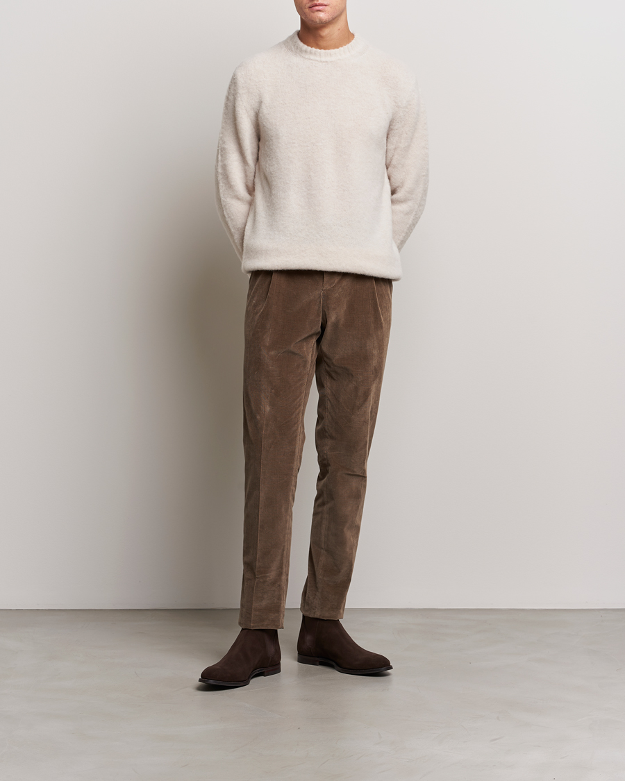 Homme | Pulls Et Tricots | Piacenza Cashmere | Brushed Wool Crew Neck  Beige