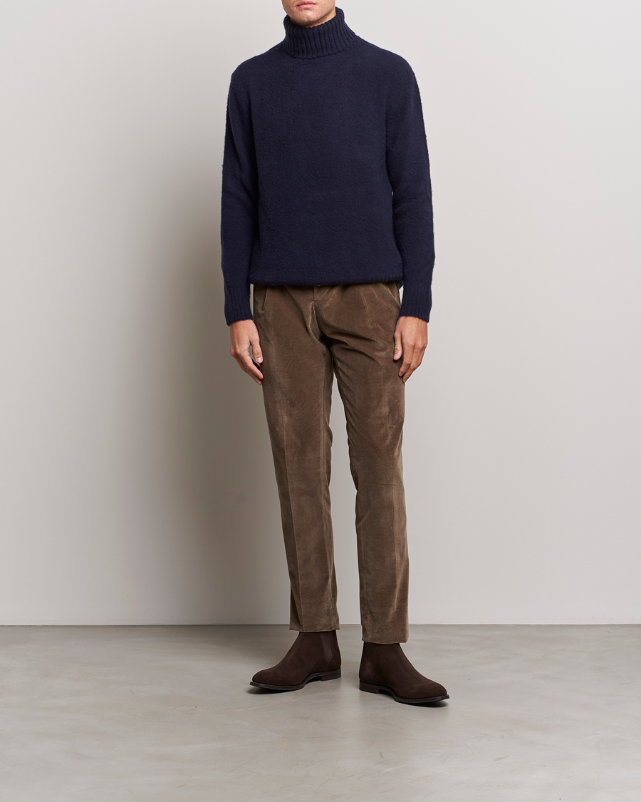 Homme | Pulls Et Tricots | Piacenza Cashmere | Brushed Wool Rollneck Navy