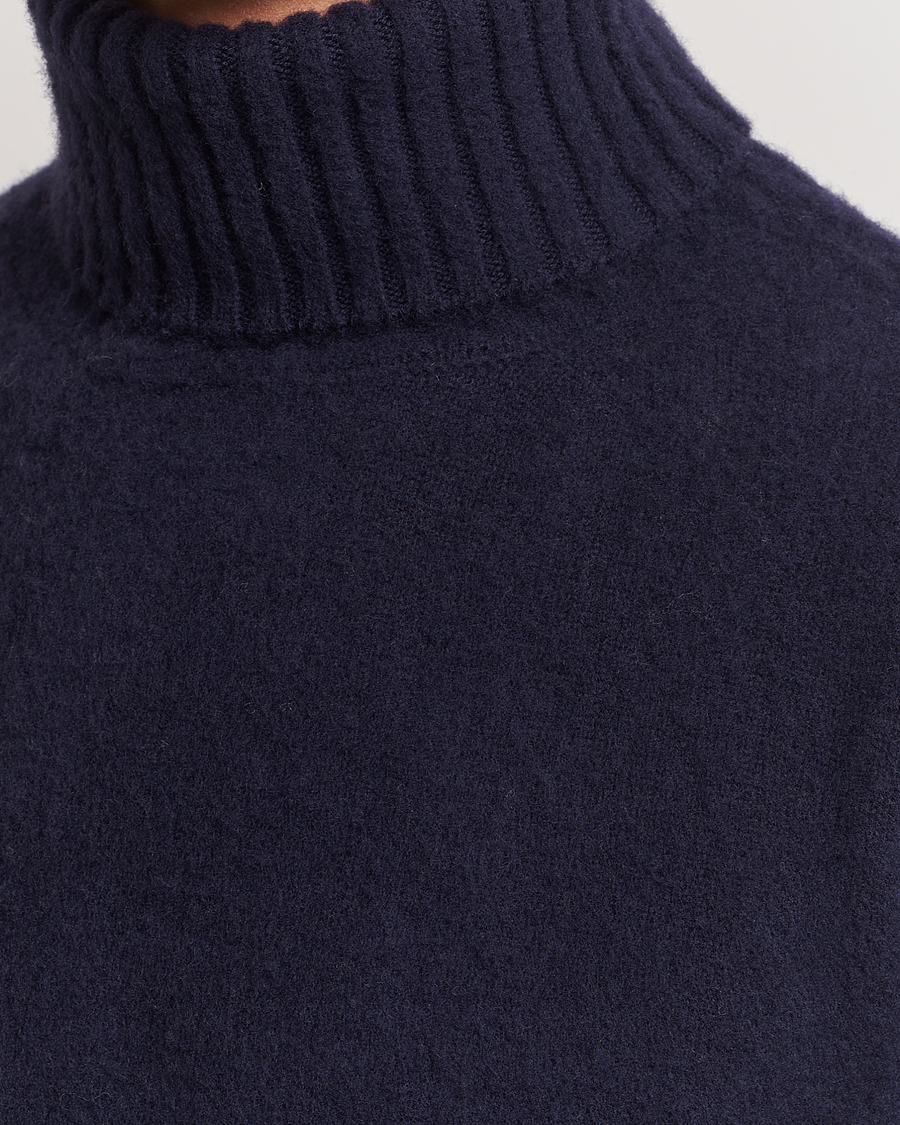 Homme | Pulls Et Tricots | Piacenza Cashmere | Brushed Wool Rollneck Navy