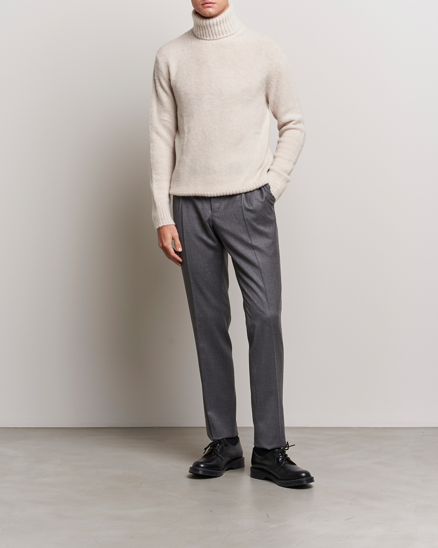 Homme | Pulls Et Tricots | Piacenza Cashmere | Brushed Wool Rollneck Beige