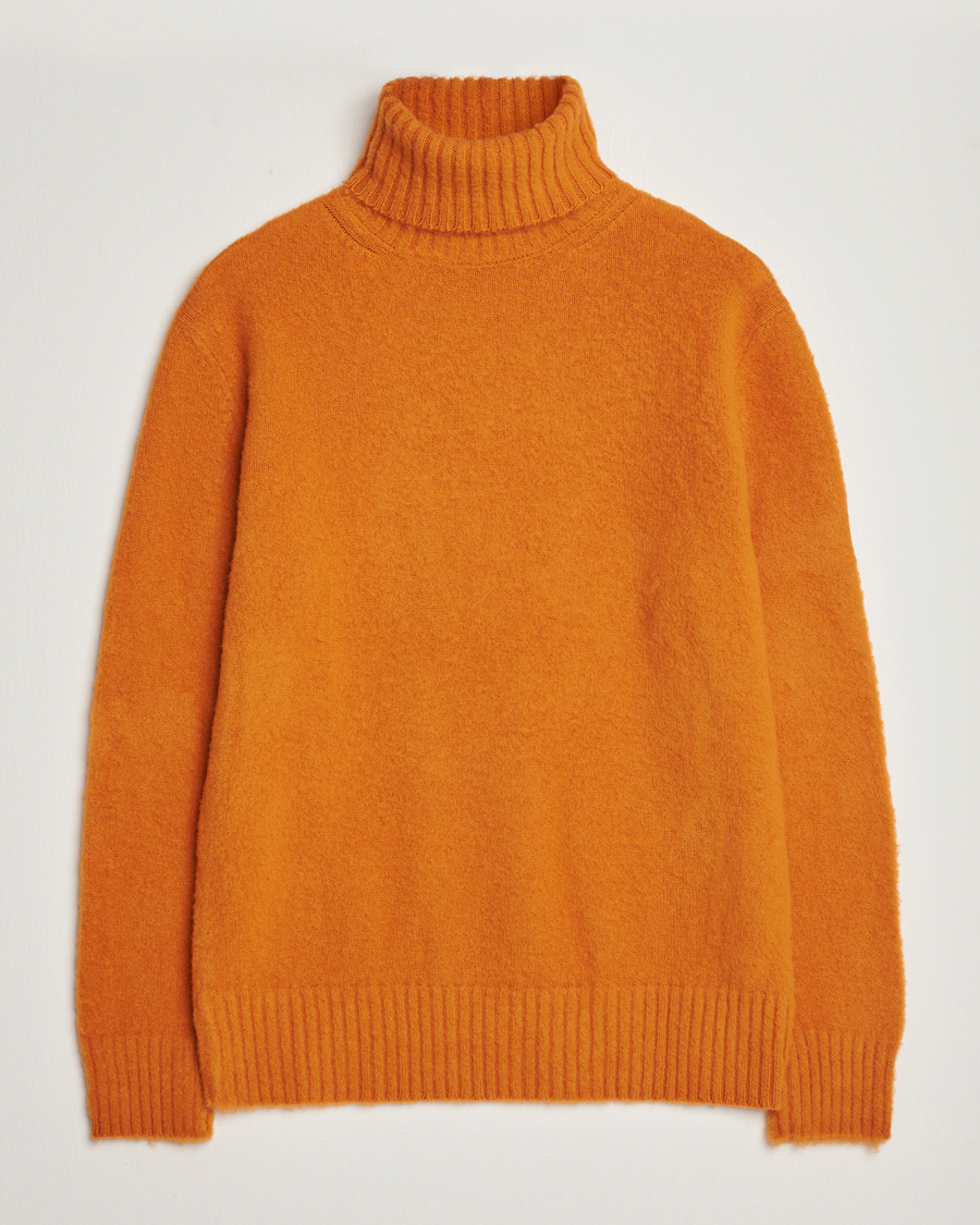 Homme | Pulls Et Tricots | Piacenza Cashmere | Brushed Wool Rollneck Orange