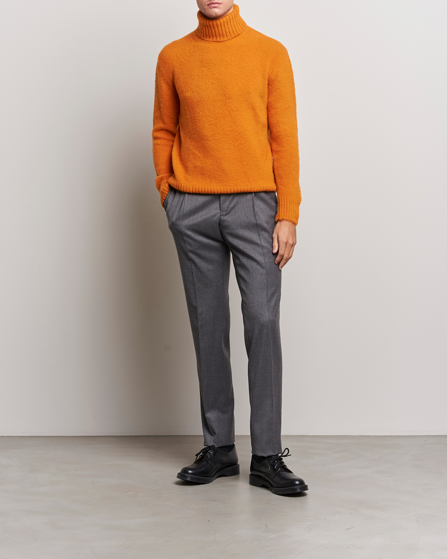 Homme | Pulls Et Tricots | Piacenza Cashmere | Brushed Wool Rollneck Orange