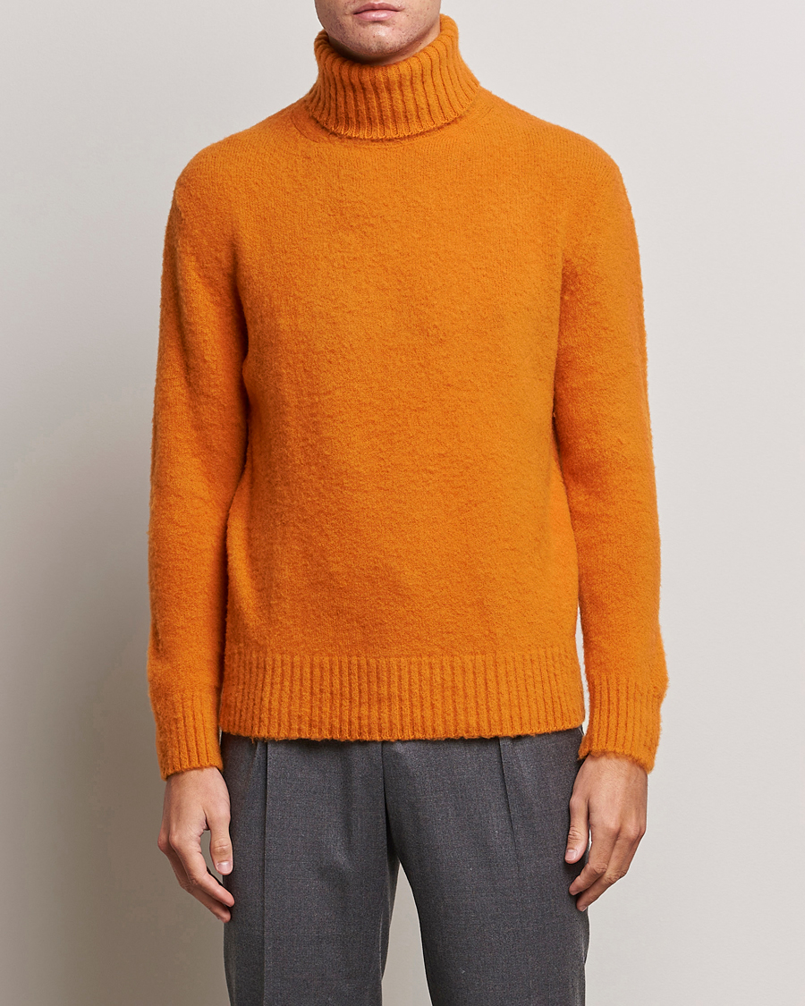 Homme | Pulls Et Tricots | Piacenza Cashmere | Brushed Wool Rollneck Orange