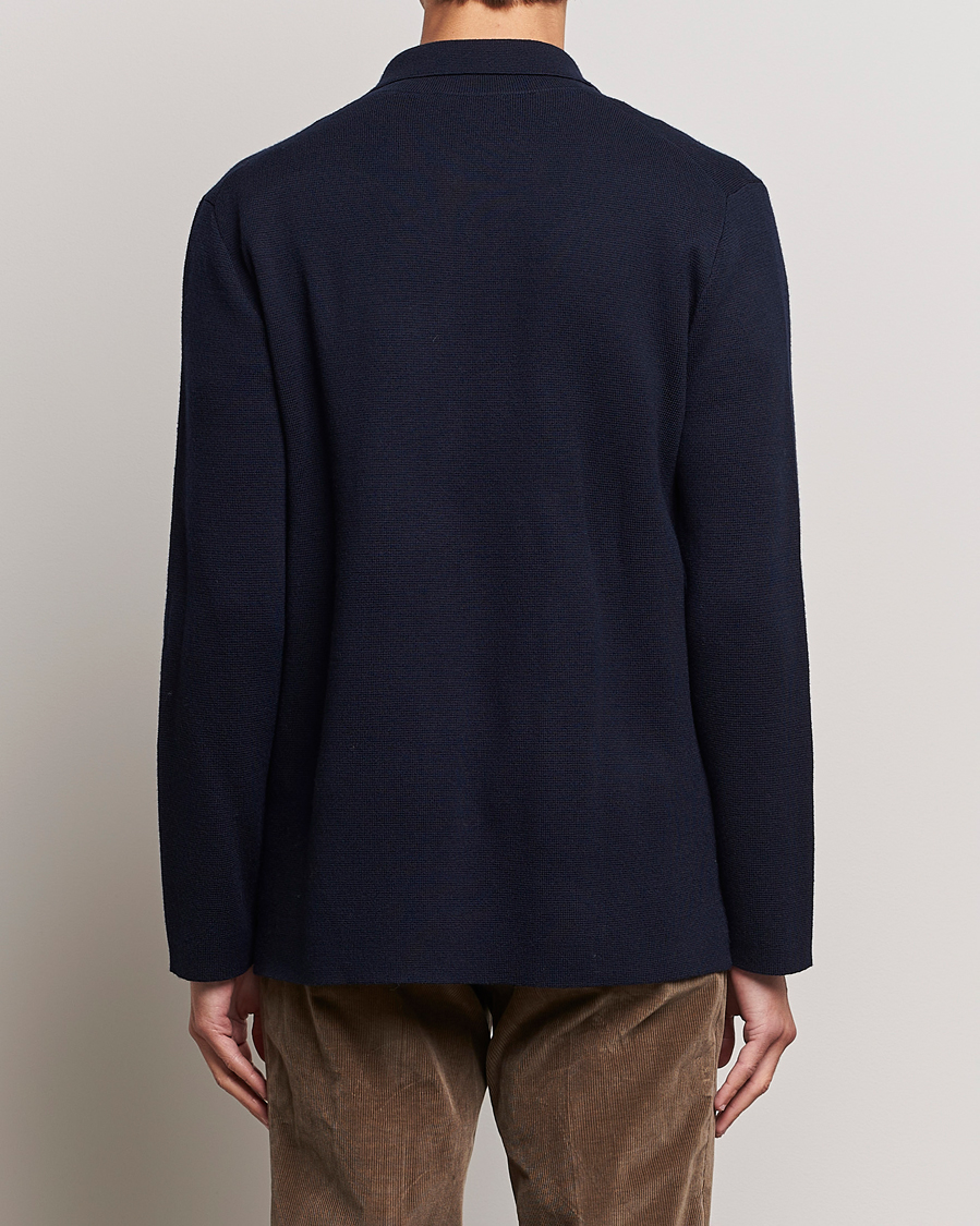 Homme | Pulls Et Tricots | Piacenza Cashmere | Virgin Wool Knit Cardigan Navy