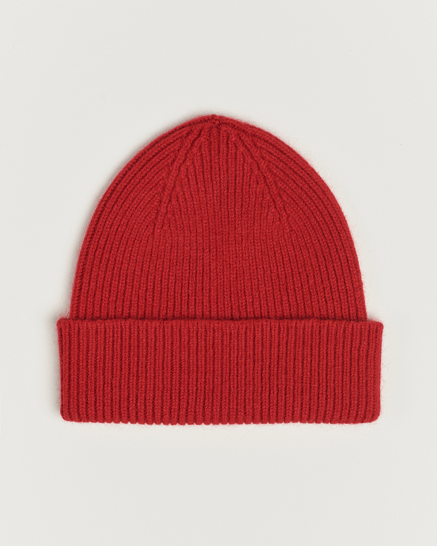 Homme | Le Bonnet Lambswool/Caregora Beanie Framboise | Le Bonnet | Lambswool/Caregora Beanie Framboise
