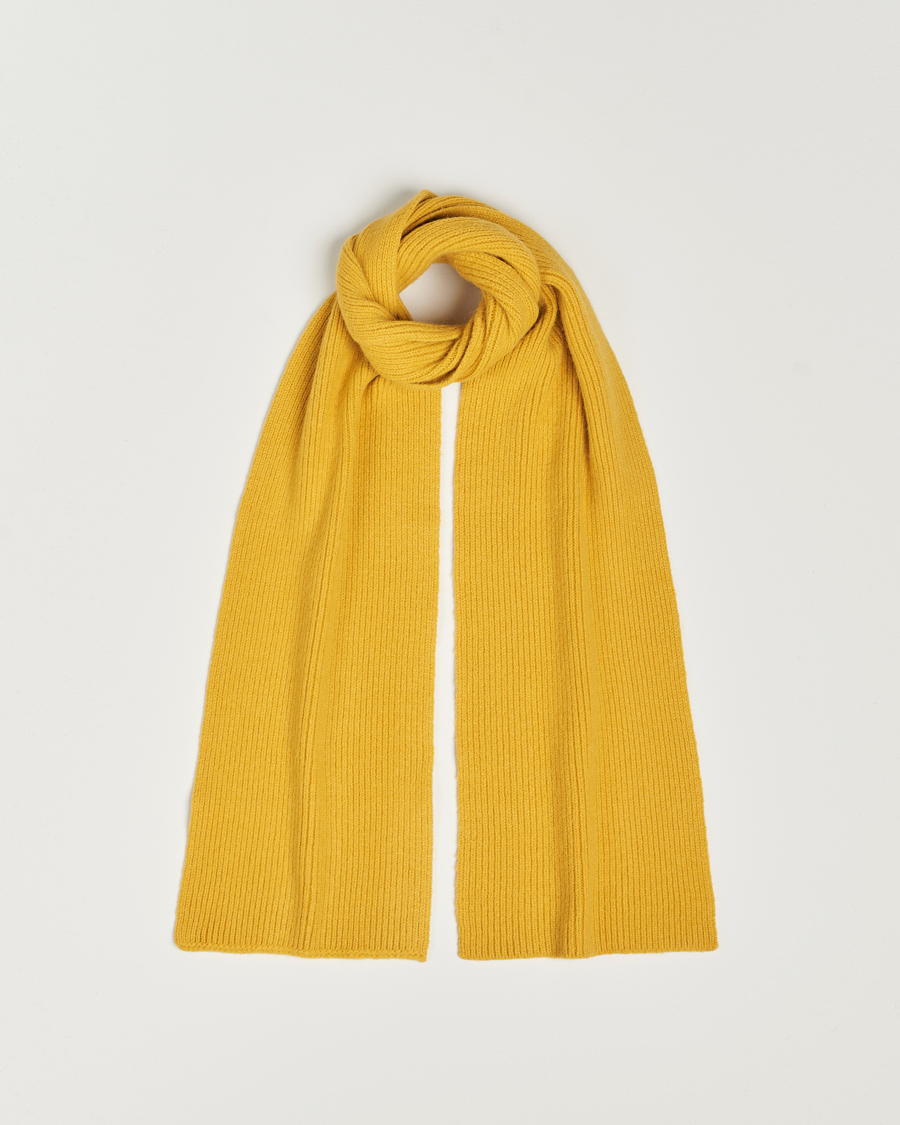 Homme | Le Bonnet Lambswool/Caregora Scarf Mustard | Le Bonnet | Lambswool/Caregora Scarf Mustard
