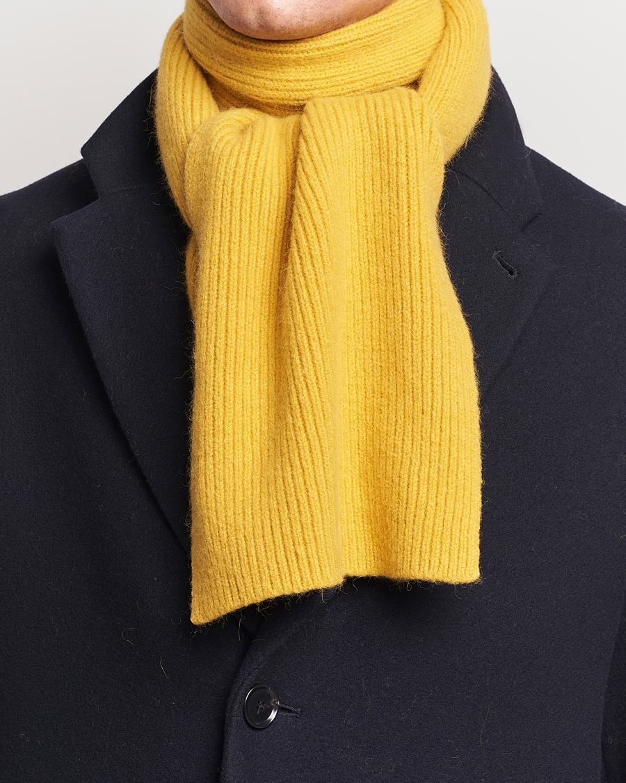 Homme | Le Bonnet Lambswool/Caregora Scarf Mustard | Le Bonnet | Lambswool/Caregora Scarf Mustard