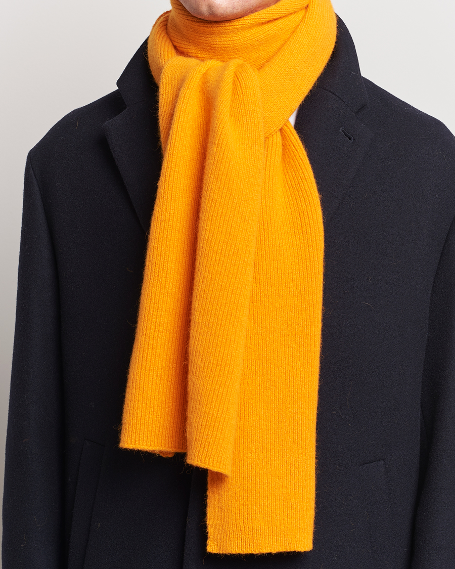 Homme | Le Bonnet Lambswool/Caregora Scarf Orange Peel | Le Bonnet | Lambswool/Caregora Scarf Orange Peel