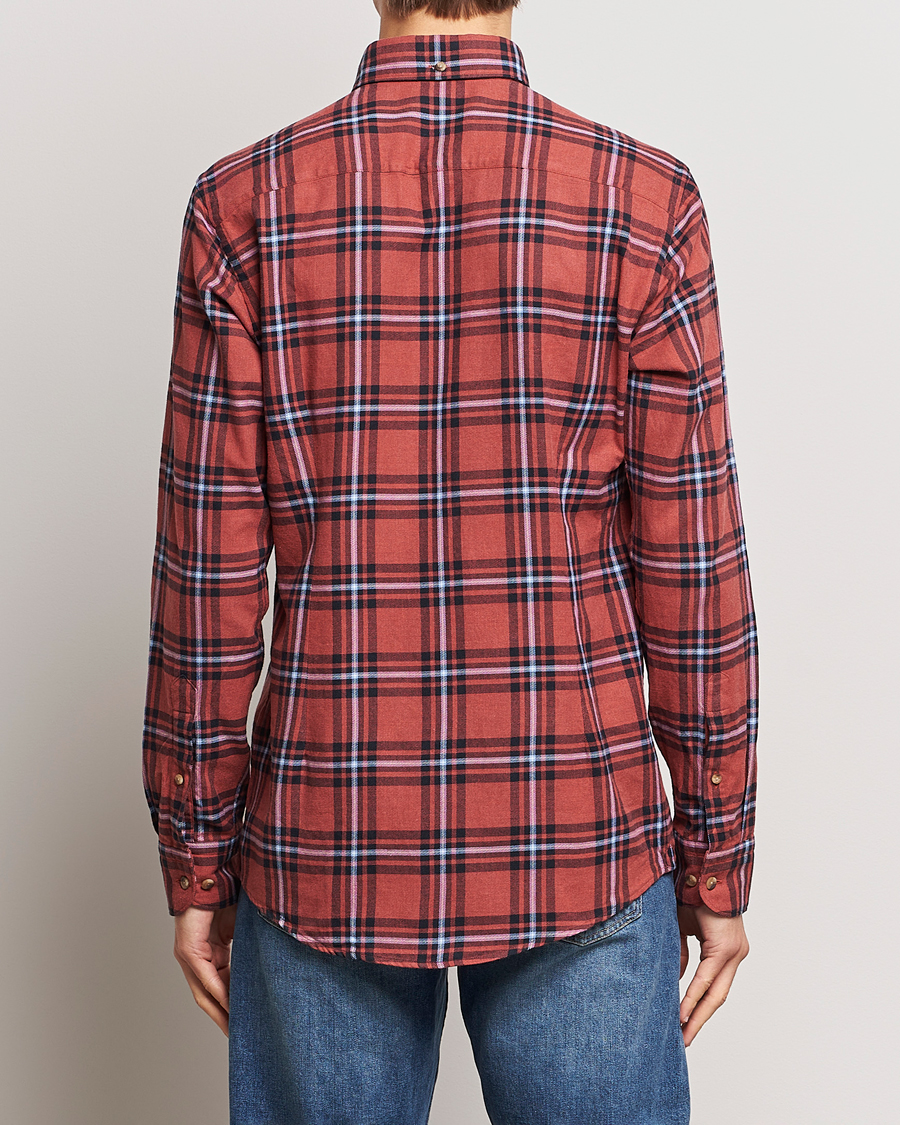 Homme | Chemises | Eton | Regular Fit Checked Flannel Shirt Red/Navy