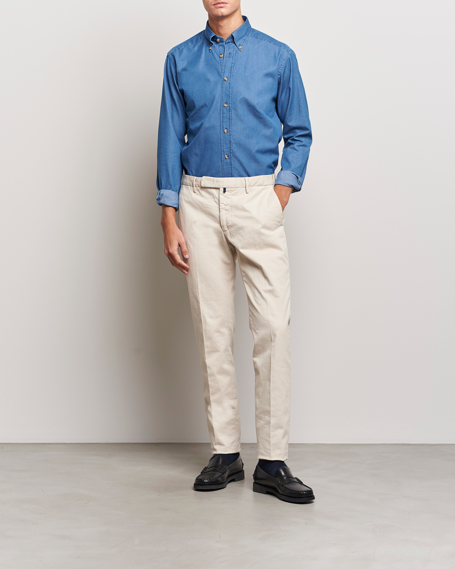 Homme | Chemises | Eton | Slim Fit Denim Shirt Blue
