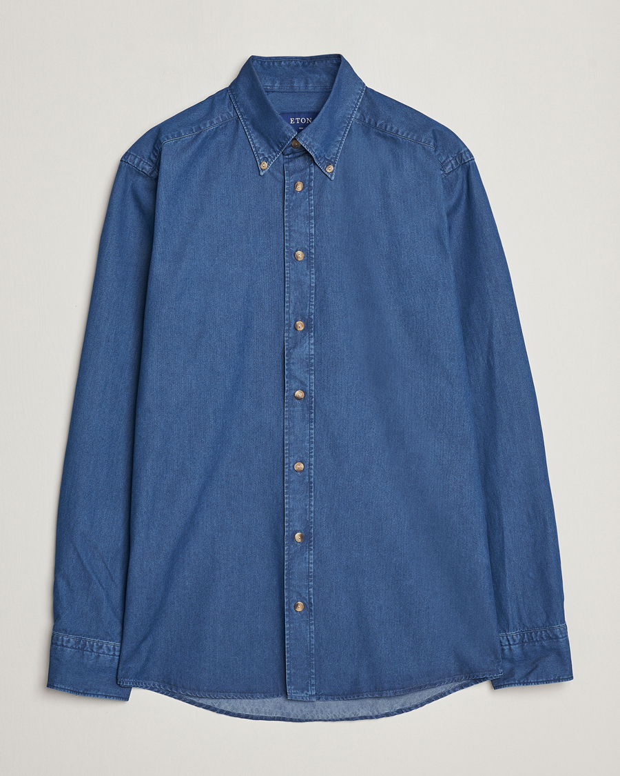 Homme | Chemises | Eton | Slim Fit Denim Shirt Dark Blue