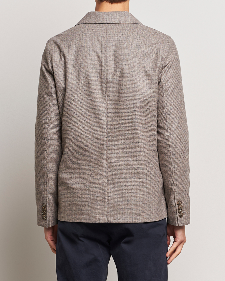 Homme | Chemises | Eton | Wool/Cashmere Checked Overshirt Brown