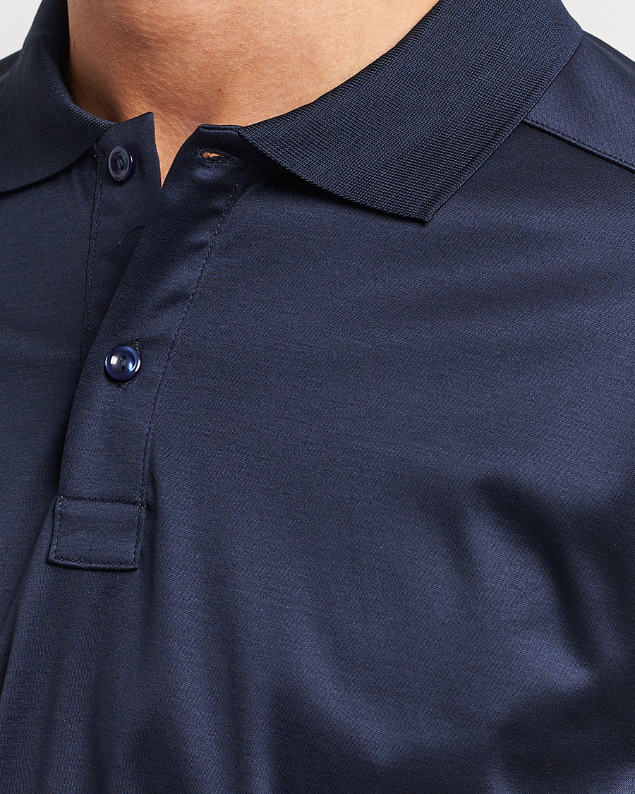 Homme | Pulls Et Tricots | Eton | Filo Di Scozia Long Sleeve Polo Navy Blue