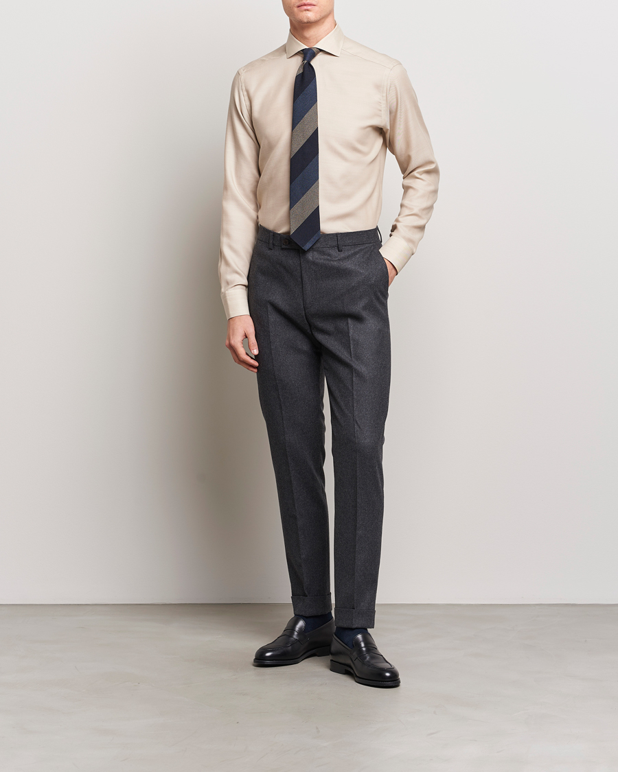 Homme | Chemises | Eton | Slim Fit Merino Shirt Beige