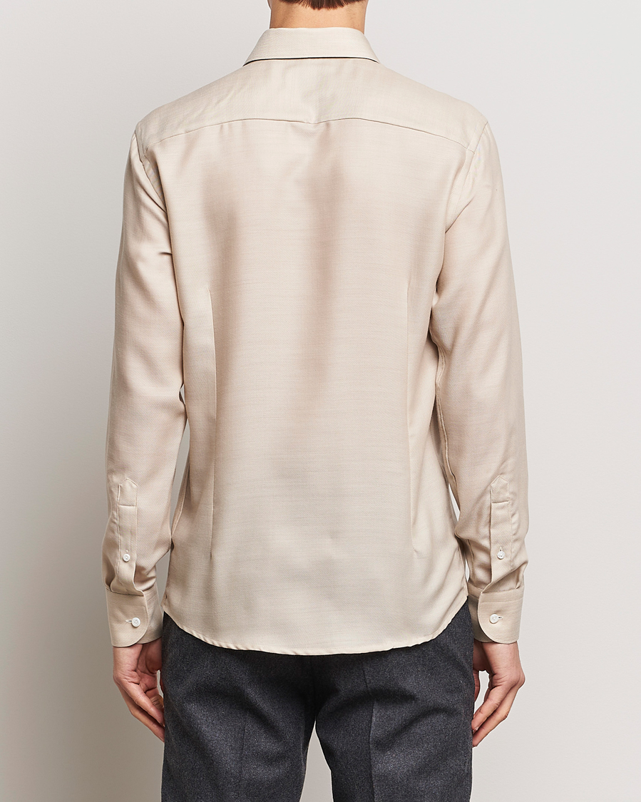 Homme | Chemises | Eton | Slim Fit Merino Shirt Beige