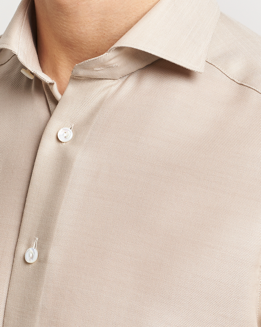 Homme | Chemises | Eton | Slim Fit Merino Shirt Beige