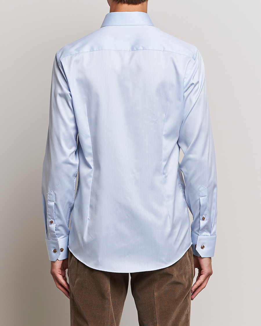 Homme | Chemises | Eton | Slim Fit Signature Twill Contrast Shirt Blue