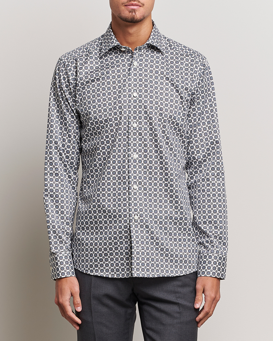 Homme | Chemises | Eton | Slim Fit Signature Twill Printed Shirt Brown