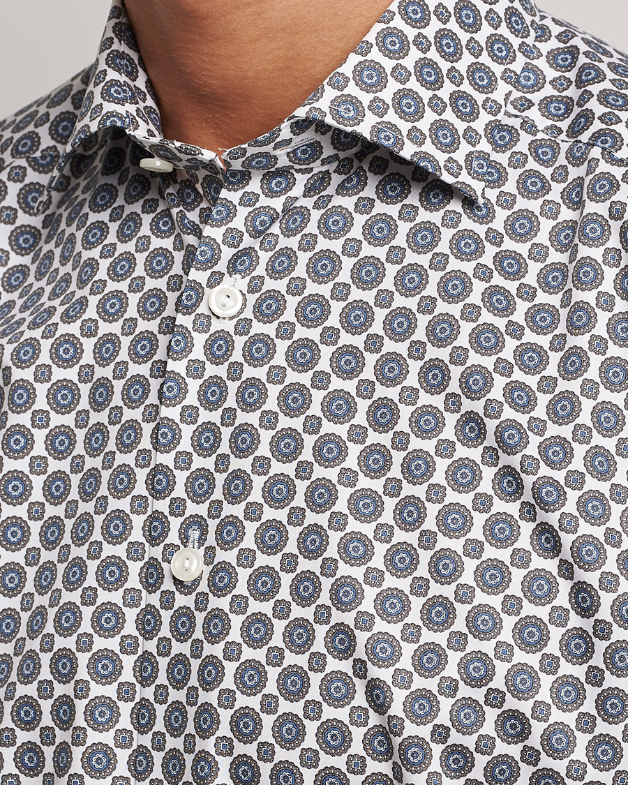 Homme | Chemises | Eton | Slim Fit Signature Twill Printed Shirt Brown