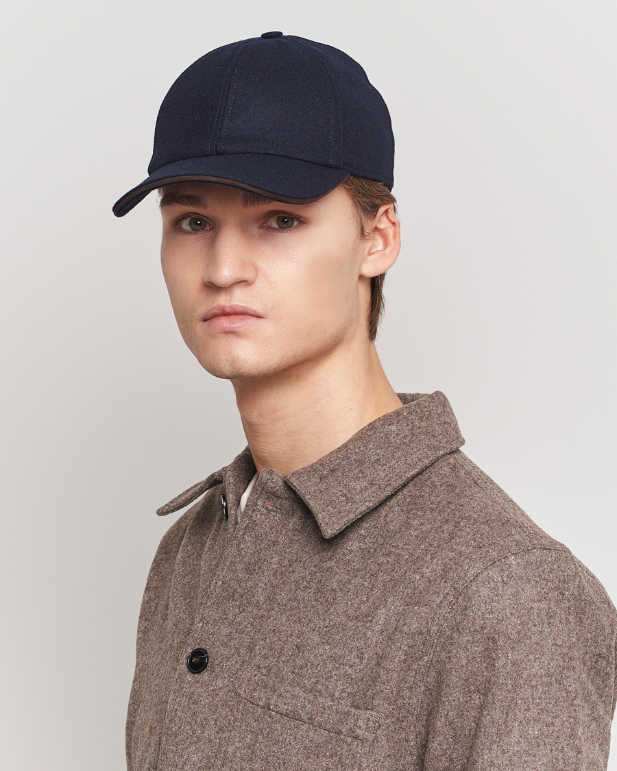 Homme | Eton Wool Baseball Cap Navy Blue | Eton | Wool Baseball Cap Navy Blue